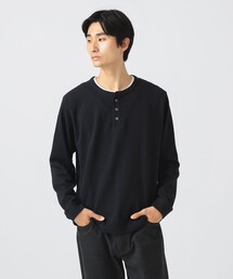 BEAMS HEART | サカリバ フェイク レイヤード ヘンリーネック ロングスリーブ Tシャツ(Tシャツ/カットソー)