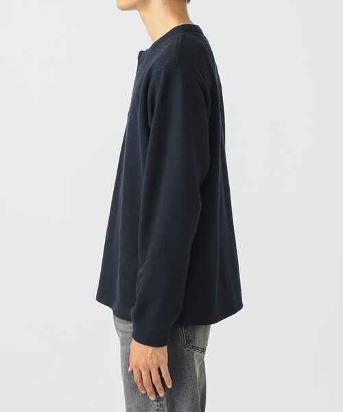 BEAMS HEART（ビームスハート）の「サカリバ フェイク レイヤード ヘンリーネック ロングスリーブ Tシャツ（Tシャツ/カットソー・メンズ・グレー/ブラック/ネイビー・S/M/L/XL）」の13枚目の写真