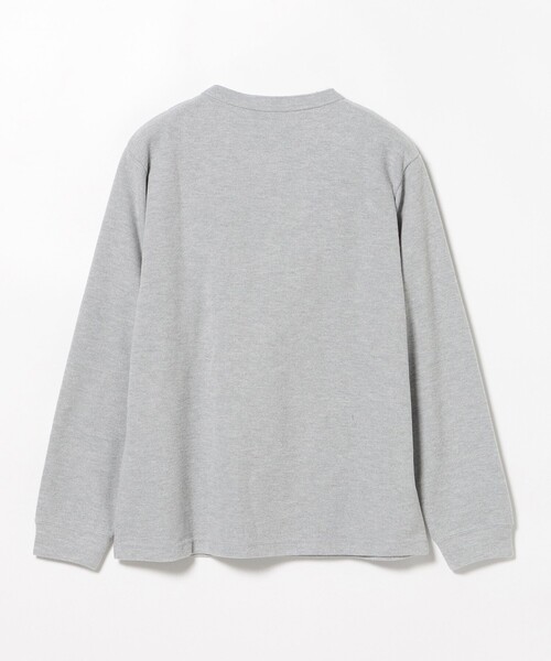 BEAMS HEART（ビームスハート）の「サカリバ フェイク レイヤード ヘンリーネック ロングスリーブ Tシャツ（Tシャツ/カットソー・メンズ・グレー/ブラック/ネイビー・S/M/L/XL）」の17枚目の写真
