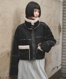 AIC.（エーアイシー）の「ムートンライクショートボアジャケット（ムートンコート）」