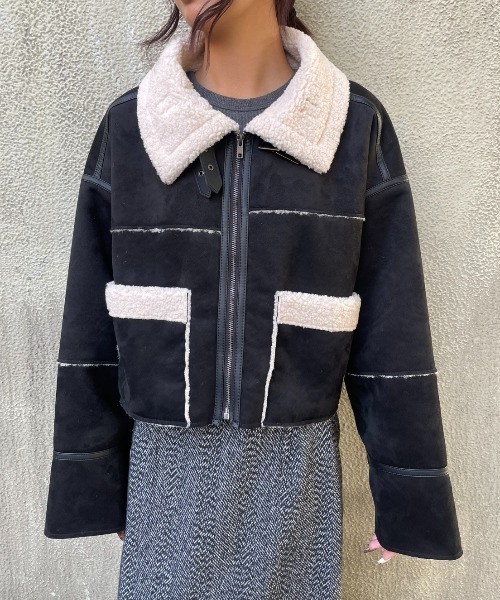 90s マルジェラ期 allegri ムートン ボア コート ジャケット 90's allegri Martin Margiela期 コート イタリア製 - メルカリ