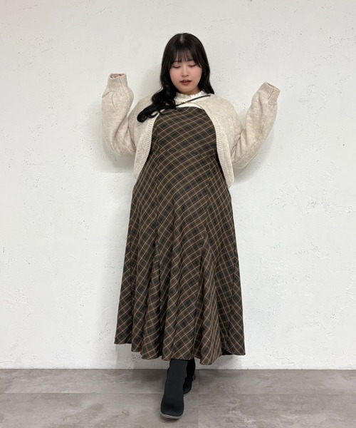 大きいサイズ】イレヘムマーメイドキャミワンピ（ワンピース