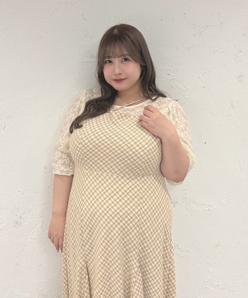 Louiosy(ルオシー)の「【Louiosy】【大きいサイズ】イレヘムマーメイドキャミワンピ(ワンピース・レディース・ダークブラウン/グレイッシュベージュ/ブルー系その他/ブラウン系その他/ブラック/グレー/ベージュ系その他/ブルー系その他2・4L/3L/X-LARGE)」の13枚目の写真