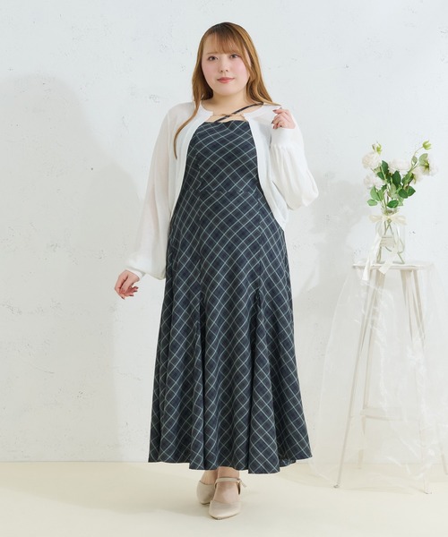 Louiosy(ルオシー)の「【Louiosy】【大きいサイズ】イレヘムマーメイドキャミワンピ(ワンピース・レディース・ダークブラウン/グレイッシュベージュ/ブルー系その他/ブラウン系その他/ブラック/グレー/ベージュ系その他/ブルー系その他2・4L/3L/X-LARGE)」の18枚目の写真