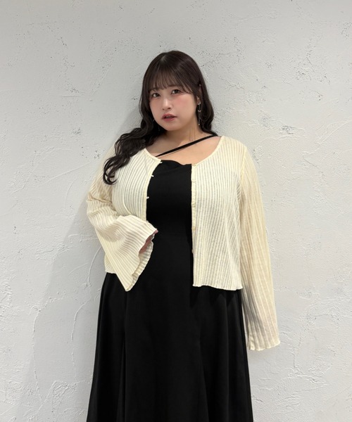 Louiosy(ルオシー)の「【Louiosy】【大きいサイズ】イレヘムマーメイドキャミワンピ(ワンピース・レディース・ダークブラウン/グレイッシュベージュ/ブルー系その他/ブラウン系その他/ブラック/グレー/ベージュ系その他/ブルー系その他2・4L/3L/X-LARGE)」の15枚目の写真
