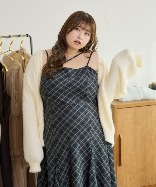 Louiosy アシメデザインキャミワンピース ルオシー 大きいサイズ