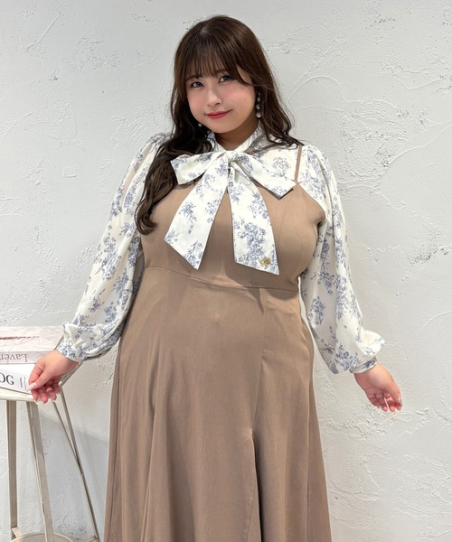 Louiosy(ルオシー)の「【Louiosy】【大きいサイズ】イレヘムマーメイドキャミワンピ(ワンピース・レディース・ダークブラウン/グレイッシュベージュ/ブルー系その他/ブラウン系その他/ブラック/グレー/ベージュ系その他/ブルー系その他2・4L/3L/X-LARGE)」の20枚目の写真