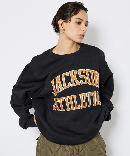 JACKSON MATISSE（ジャクソンマティス）の「【RUSSELL ATHLETIC/ラッセルアスレティック】Russell×JACKSON MATISSE/ラッセル×ジャクソンマティス/ Dri-Power  Fleece /クルースウェット（スウェット・メンズ・ライトグレー/ブラック/グレー系その他/ブラック系その他・M/L/XL）」の2枚目の写真