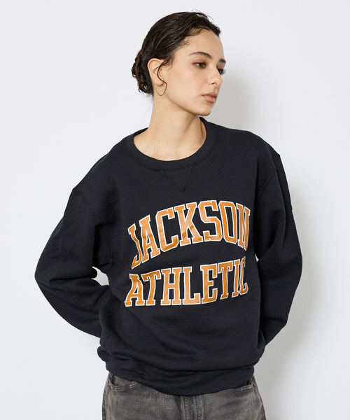 JACKSON MATISSE（ジャクソンマティス）の「【RUSSELL ATHLETIC/ラッセルアスレティック】Russell×JACKSON MATISSE/ラッセル×ジャクソンマティス/ Dri-Power  Fleece /クルースウェット（スウェット・メンズ・ライトグレー/ブラック/グレー系その他/ブラック系その他・M/L/XL）」の5枚目の写真