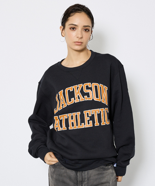 JACKSON MATISSE（ジャクソンマティス）の「【RUSSELL ATHLETIC/ラッセルアスレティック】Russell×JACKSON MATISSE/ラッセル×ジャクソンマティス/ Dri-Power  Fleece /クルースウェット（スウェット・メンズ・ライトグレー/ブラック/グレー系その他/ブラック系その他・M/L/XL）」の8枚目の写真