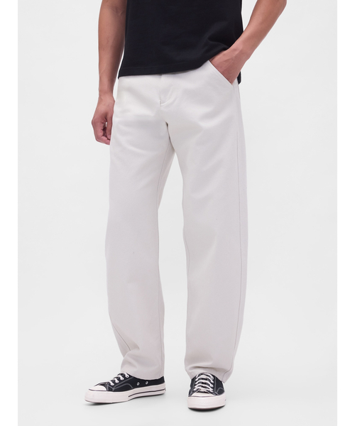 GAP（ギャップ）の「キャンバス バレル カーキパンツ（チノパンツ・メンズ・オフホワイト/オリーブ・28W 30L/29W 30L/30W 30L/31W 30L/32W 30L/31W 32L/32W 32L/33W 32L/34W 32L/36W 32L）」の9枚目の写真