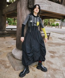 【OMMO】黒ワンピース OMMO｜オーエムエムオーのワンピース（ブラック/黒色系）通販