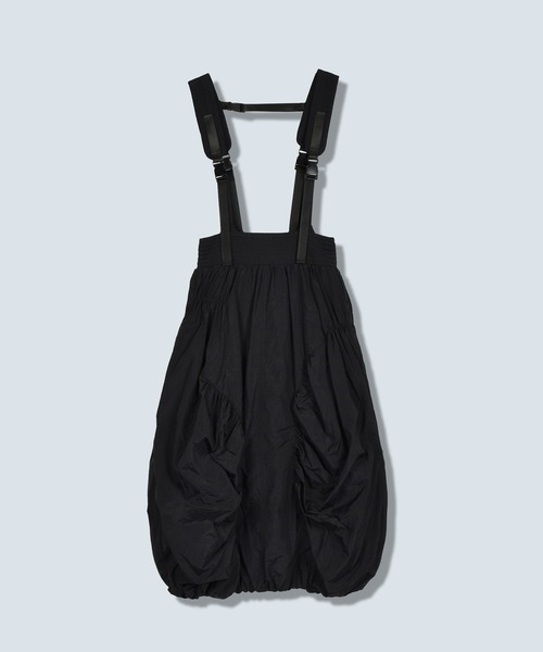 OMMO BIG SHOULDER BALLOON JK ブラック MIX SHOULDER BALLOON OP（ワンピース）｜OMMO（オーエムエムオー）の