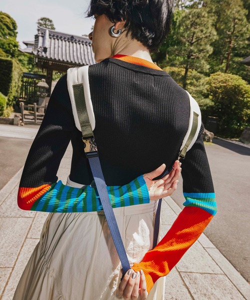 OMMO（オーエムエムオー）の「MIX SHOULDER BALLOON OP（ワンピース・レディース・オフホワイト/ブラック・36/38）」の12枚目の写真