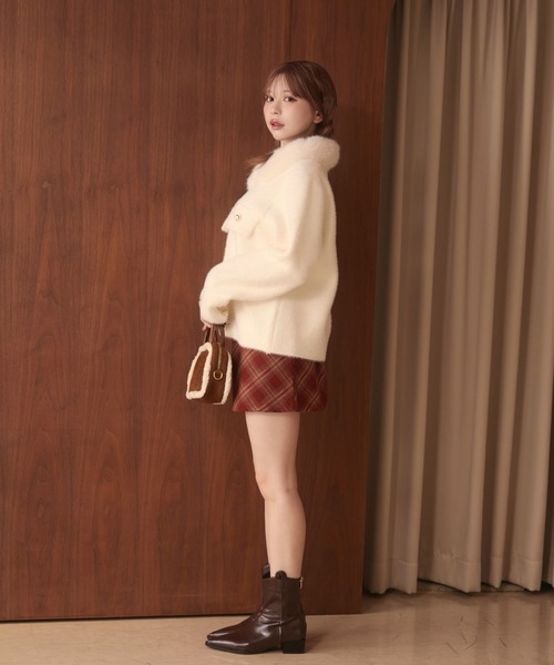 TITTY&CO.（ティティーアンドコー）の「ファー襟シャギージャケット