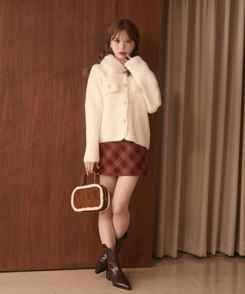 TITTY&CO.（ティティーアンドコー）の「ファー襟シャギージャケット