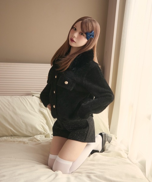 TITTY&CO.（ティティーアンドコー）の「ファー襟シャギージャケット（その他アウター・レディース・アイボリー/ブラック/ベージュ・FREE）」の15枚目の写真