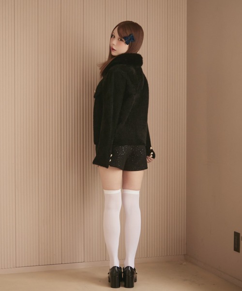 TITTY&CO.（ティティーアンドコー）の「ファー襟シャギージャケット（その他アウター・レディース・アイボリー/ブラック/ベージュ・FREE）」の8枚目の写真