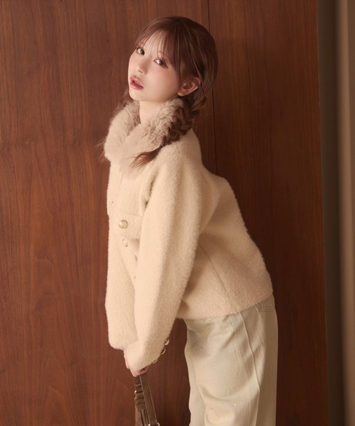 ♡タイムセール♡ カラコルム 毛皮コート ファー襟 ♡タイムセール
