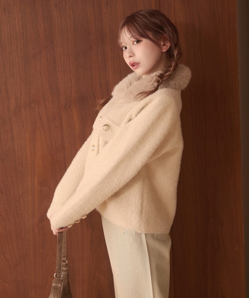 TITTY&CO.（ティティーアンドコー）の「ファー襟シャギージャケット