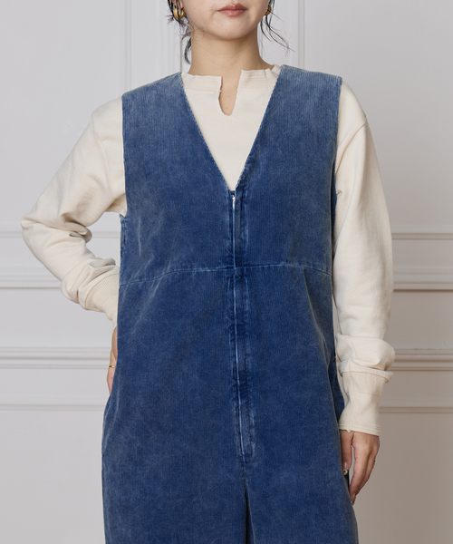 IENA LA BOUCLE（イエナラブークル）の「《追加》IENA LA BOUCLE インディゴコーデュロイオールインワン2（つなぎ/オールインワン・レディース・ブルー・36/38）」の5枚目の写真