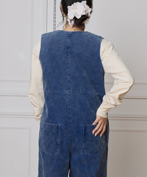 IENA LA BOUCLE（イエナラブークル）の「《追加》IENA LA BOUCLE インディゴコーデュロイオールインワン2（つなぎ/オールインワン・レディース・ブルー・36/38）」の6枚目の写真