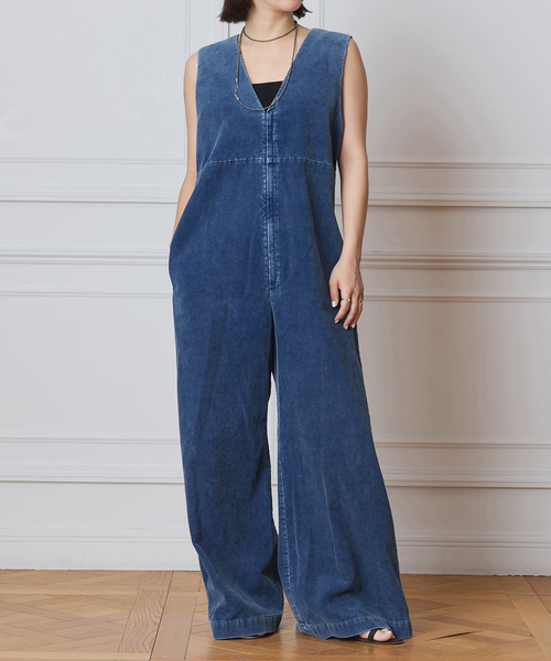 IENA LA BOUCLE（イエナラブークル）の「《追加》IENA LA BOUCLE インディゴコーデュロイオールインワン2（つなぎ/オールインワン・レディース・ブルー・36/38）」の8枚目の写真