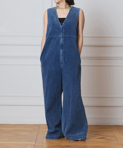 IENA LA BOUCLE（イエナラブークル）の「《追加》IENA LA BOUCLE インディゴコーデュロイオールインワン2（つなぎ/オールインワン・レディース・ブルー・36/38）」の12枚目の写真