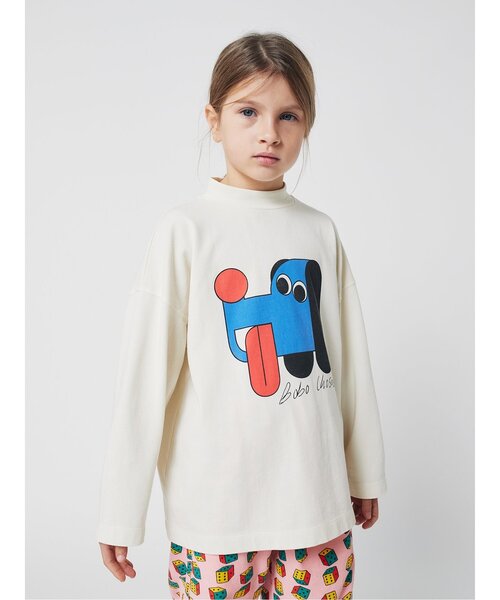 BOBO CHOSES(ボボショーズ)の「Doggy Mate長袖Tシャツ【キッズ】(Tシャツ/カットソー・キッズ・オフホワイト・100/110/120/130/140)」の6枚目の写真