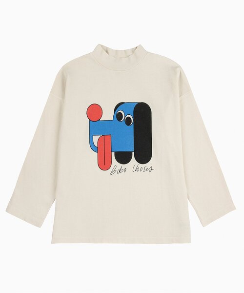 BOBO CHOSES(ボボショーズ)の「Doggy Mate長袖Tシャツ【キッズ】(Tシャツ/カットソー・キッズ・オフホワイト・100/110/120/130/140)」の2枚目の写真