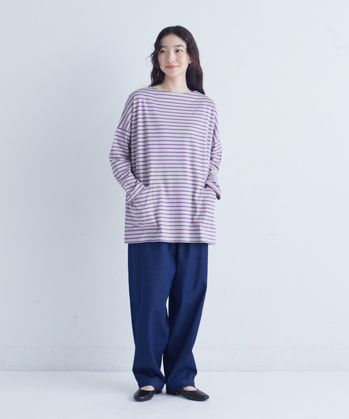 conges payes ADIEU TRISTESSE（コンジェ ペイエ アデュートリステス）の「バスクロングシャツ（Tシャツ/カットソー・レディース・ホワイト系その他/グレー系その他/ブラウン系その他・FREE）」の7枚目の写真