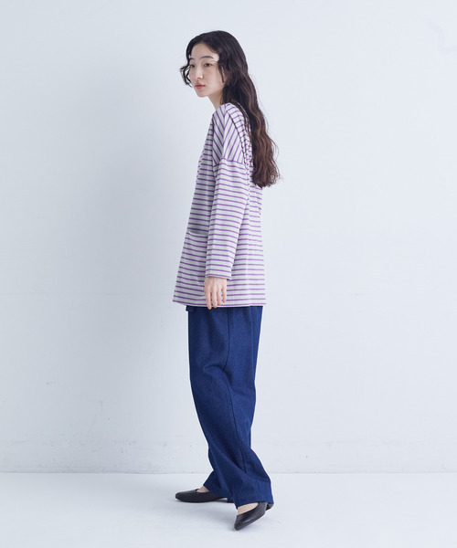 conges payes ADIEU TRISTESSE（コンジェ ペイエ アデュートリステス）の「バスクロングシャツ（Tシャツ/カットソー・レディース・ホワイト系その他/グレー系その他/ブラウン系その他・FREE）」の8枚目の写真