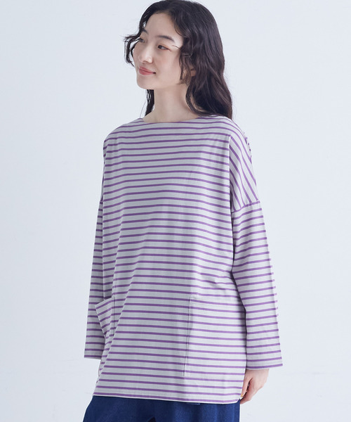 conges payes ADIEU TRISTESSE（コンジェ ペイエ アデュートリステス）の「バスクロングシャツ（Tシャツ/カットソー・レディース・ホワイト系その他/グレー系その他/ブラウン系その他・FREE）」の10枚目の写真