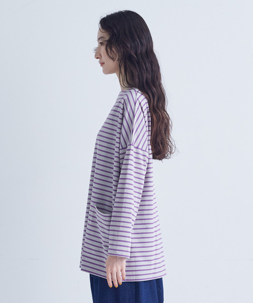 conges payes ADIEU TRISTESSE（コンジェ ペイエ アデュートリステス）の「バスクロングシャツ（Tシャツ/カットソー・レディース・ホワイト系その他/グレー系その他/ブラウン系その他・FREE）」の12枚目の写真