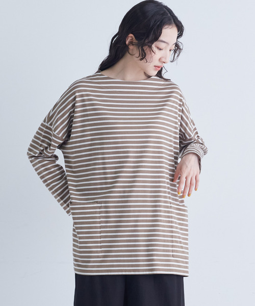 conges payes ADIEU TRISTESSE（コンジェ ペイエ アデュートリステス）の「バスクロングシャツ（Tシャツ/カットソー・レディース・ホワイト系その他/グレー系その他/ブラウン系その他・FREE）」の21枚目の写真