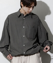 限定展開 ワイドシルエット スピンドル レギュラーカラーシャツ / ヘムコード