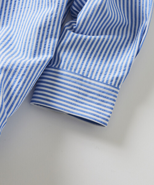 FREAK'S STORE(フリークスストア)の「限定展開 ワイドシルエット スピンドル レギュラーカラーシャツ / ヘムコード(シャツ/ブラウス・メンズ・ホワイト/ブラック/ブラック系その他/チャコールグレー/ブラウン系その他/ベージュ/サックスブルー/ブルー系その他・SMALL/MEDIUM/LARGE)」の12枚目の写真