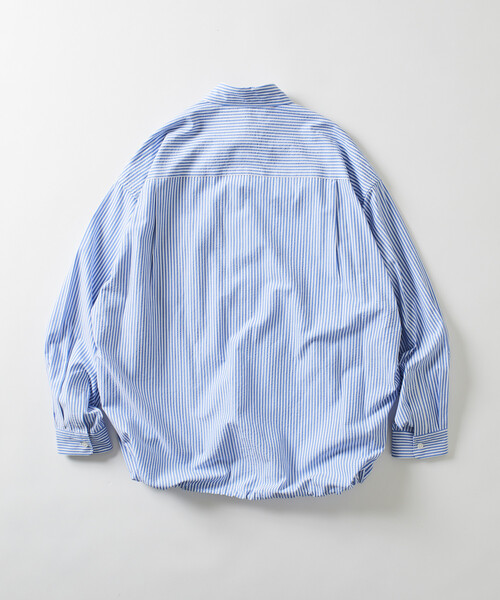 FREAK'S STORE(フリークスストア)の「限定展開 ワイドシルエット スピンドル レギュラーカラーシャツ / ヘムコード(シャツ/ブラウス・メンズ・ホワイト/ブラック/ブラック系その他/チャコールグレー/ブラウン系その他/ベージュ/サックスブルー/ブルー系その他・SMALL/MEDIUM/LARGE)」の16枚目の写真