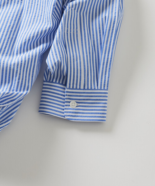 FREAK'S STORE(フリークスストア)の「限定展開 ワイドシルエット スピンドル レギュラーカラーシャツ / ヘムコード(シャツ/ブラウス・メンズ・ホワイト/ブラック/ブラック系その他/チャコールグレー/ブラウン系その他/ベージュ/サックスブルー/ブルー系その他・SMALL/MEDIUM/LARGE)」の18枚目の写真