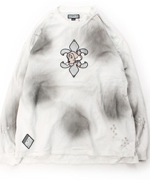 GALFY | A'GEM/9 × .kom 『GALFY/ガルフィー』 ぼろぼろロゴ百合の紋 ロンTee(Tシャツ/カットソー)
