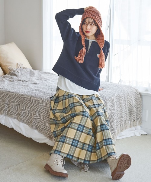 niko and...（ニコアンド）の「アソートキルトスカート（スカート・レディース・ライトブラウン/ブラック/その他10/ベージュ/グリーン・MEDIUM/LONG）」の14枚目の写真