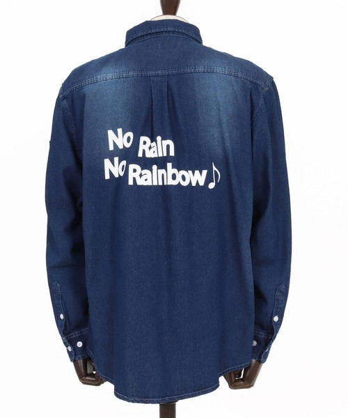 No Rain No Rainbow(ノーレインノーレインボー)の「ms6228-denim shirt デニムシャツ(NR25W-16)(シャツ/ブラウス・メンズ・ネイビー/ブルー・M/L/XL)」の17枚目の写真