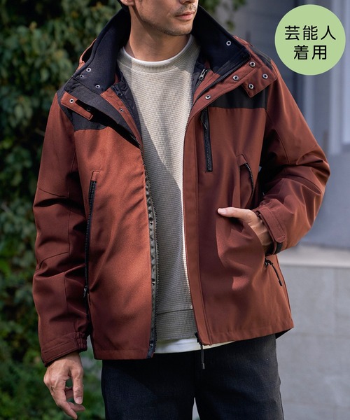 TICCA 洗える ナイロン マウンテンパーカー ゆったり 大きめ 赤茶 TICCA（ティッカ）の「TICCA | 〈別注〉ナイロン マウンテンパーカー