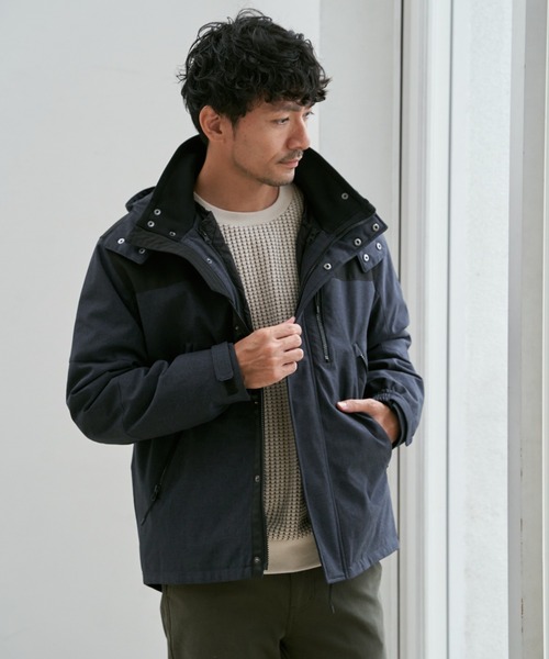 ikka(イッカ)の「【雑誌掲載】sorona(R) 3WAYマウンテンパーカー【撥水】【芸能人着用】(マウンテンパーカー・メンズ・スモークグレー/オリーブ/ブラック/ダークベージュ/ネイビー/レンガ・L/M/S/XL)」の10枚目の写真
