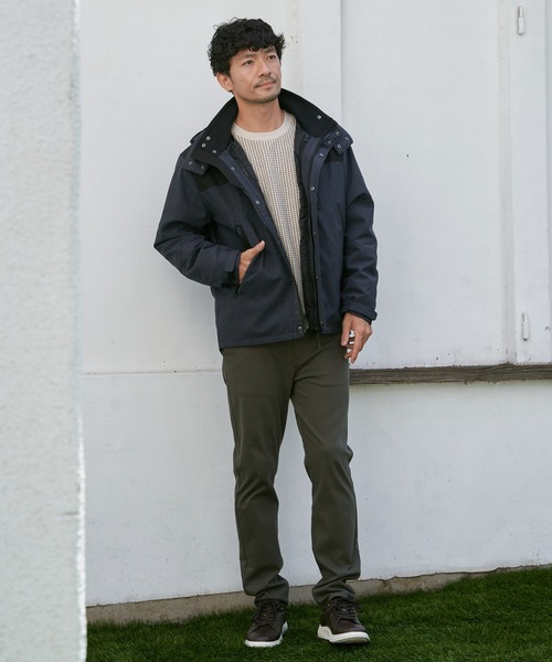 ikka(イッカ)の「【雑誌掲載】sorona(R) 3WAYマウンテンパーカー【撥水】【芸能人着用】(マウンテンパーカー・メンズ・スモークグレー/オリーブ/ブラック/ダークベージュ/ネイビー/レンガ・L/M/S/XL)」の14枚目の写真