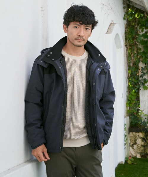 ikka(イッカ)の「【雑誌掲載】sorona(R) 3WAYマウンテンパーカー【撥水】【芸能人着用】(マウンテンパーカー・メンズ・スモークグレー/オリーブ/ブラック/ダークベージュ/ネイビー/レンガ・L/M/S/XL)」の16枚目の写真