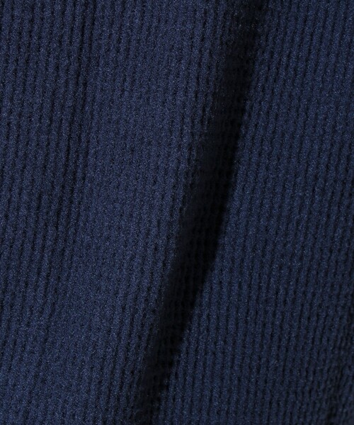 GLOSTER（グロスター）の「【レイヤードに最適】起毛ワッフル 裾ドロストジップパーカー（パーカー・メンズ・ネイビー/チャコールグレー/ヘザーグレー・M/L/XL）」の17枚目の写真