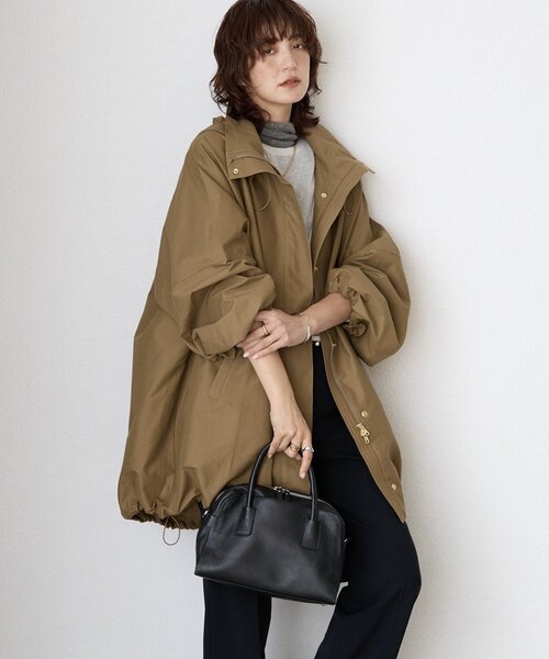 RIVE DROITE（リヴドロワ）の「【羽織るだけで様になる】ドルマンフーディコート（その他アウター・レディース・ブラック/キャメル/チャコールグレー・FREE）」の3枚目の写真