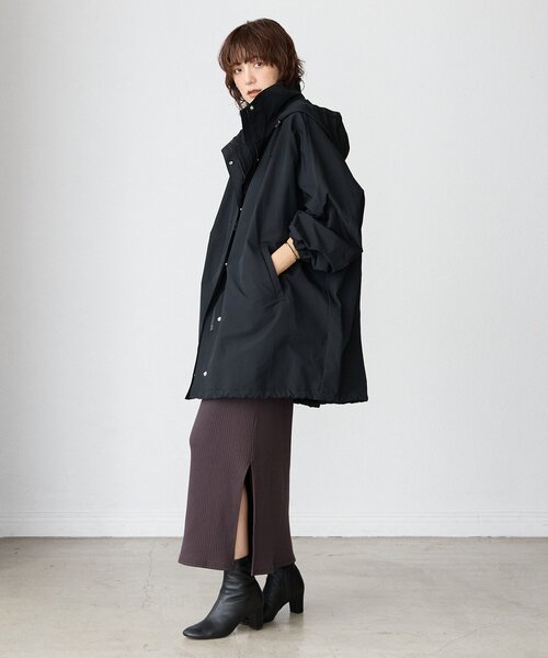 RIVE DROITE（リヴドロワ）の「【羽織るだけで様になる】ドルマンフーディコート（その他アウター・レディース・ブラック/キャメル/チャコールグレー・FREE）」の6枚目の写真