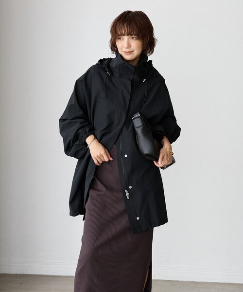 RIVE DROITE（リヴドロワ）の「【羽織るだけで様になる】ドルマンフーディコート（その他アウター・レディース・ブラック/キャメル/チャコールグレー・FREE）」の8枚目の写真